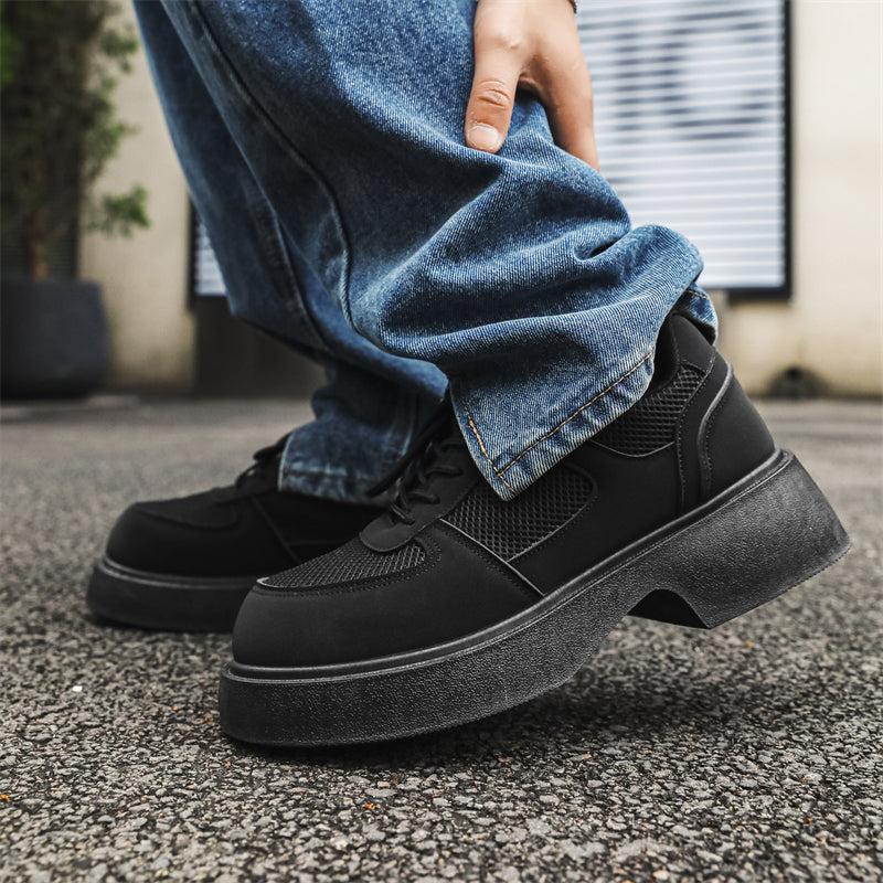 MLB LTHR-20 Chunky Platform Mesh-Detail Boots - Sneakernational