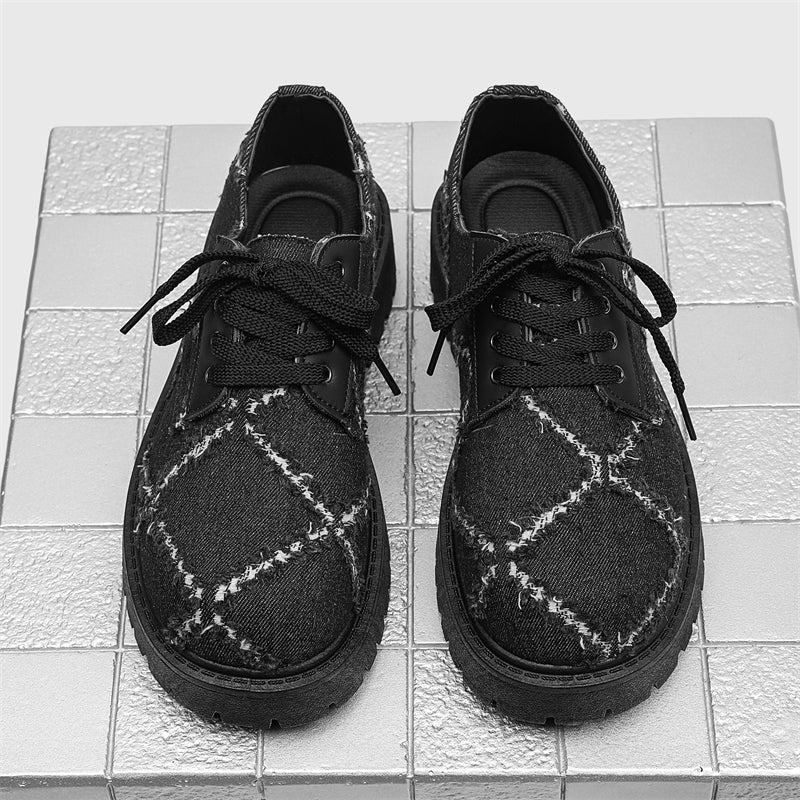 MLB LTHR-16 Distressed Denim Derby Shoes - Sneakernational
