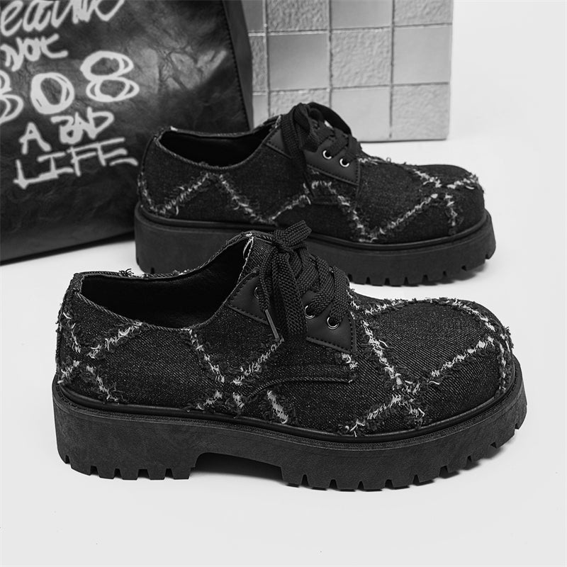 MLB LTHR-16 Distressed Denim Derby Shoes - Sneakernational