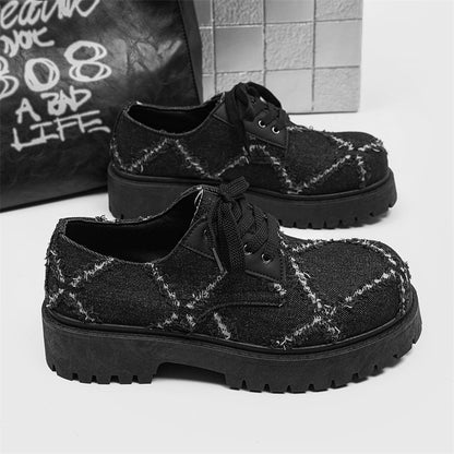 MLB LTHR-16 Distressed Denim Derby Shoes - Sneakernational