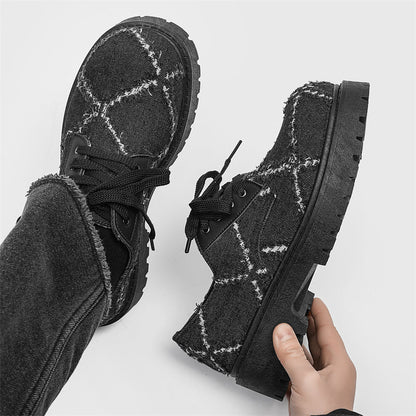 MLB LTHR-16 Distressed Denim Derby Shoes - Sneakernational