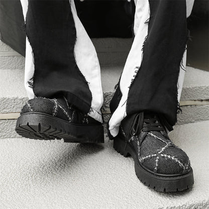 MLB LTHR-16 Distressed Denim Derby Shoes - Sneakernational
