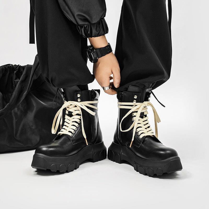 MLB LTHR-01 High-Top Combat Boots - Sneakernational