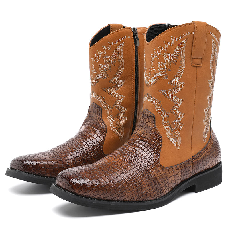 MLB LTHR-25 Embossed Western Boots - Sneakernational
