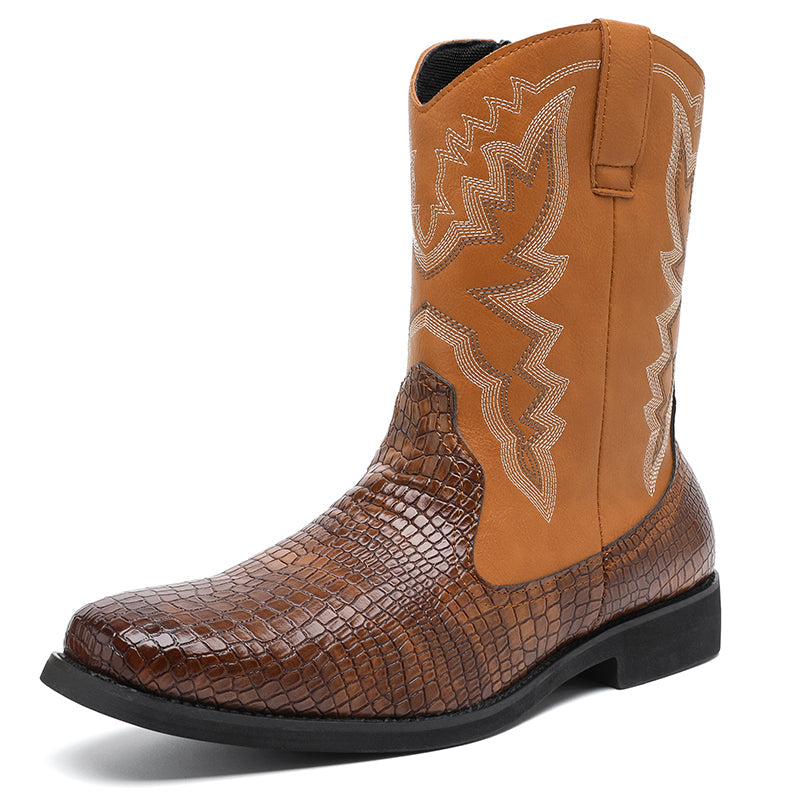 MLB LTHR-25 Embossed Western Boots - Sneakernational