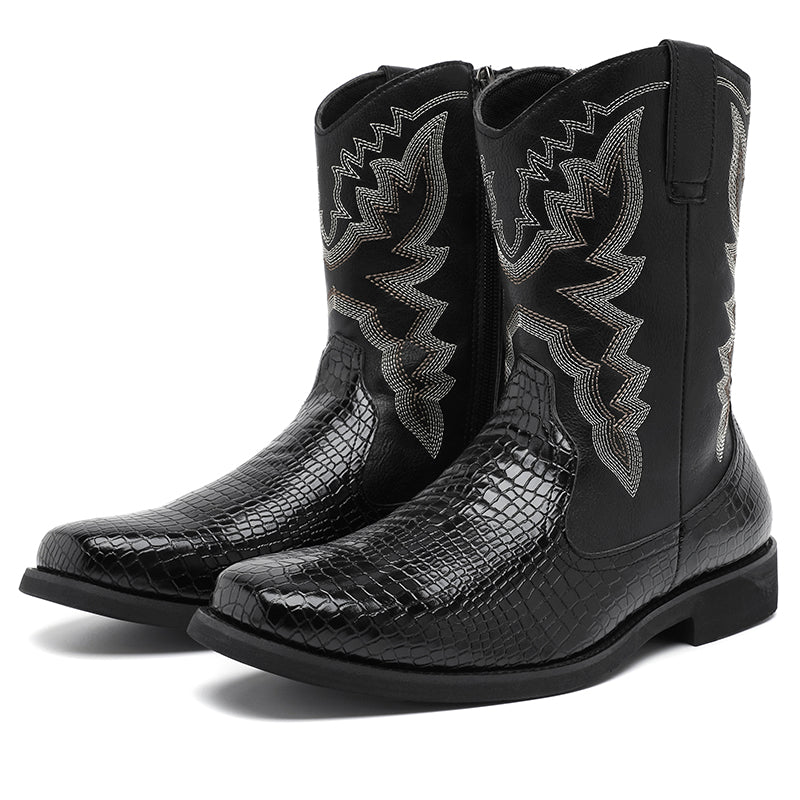 MLB LTHR-25 Embossed Western Boots - Sneakernational