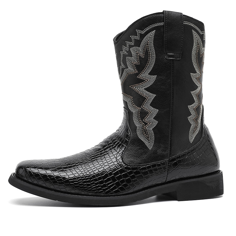 MLB LTHR-25 Embossed Western Boots - Sneakernational