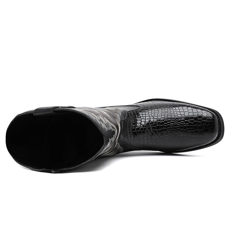 MLB LTHR-25 Embossed Western Boots - Sneakernational