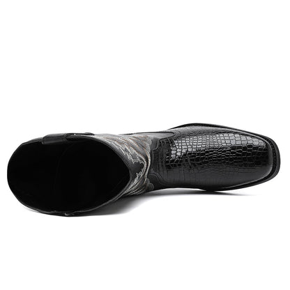MLB LTHR-25 Embossed Western Boots - Sneakernational