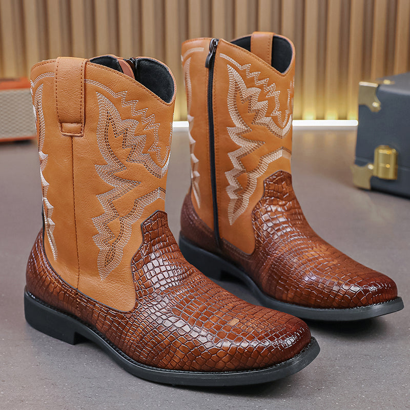 MLB LTHR-25 Embossed Western Boots - Sneakernational