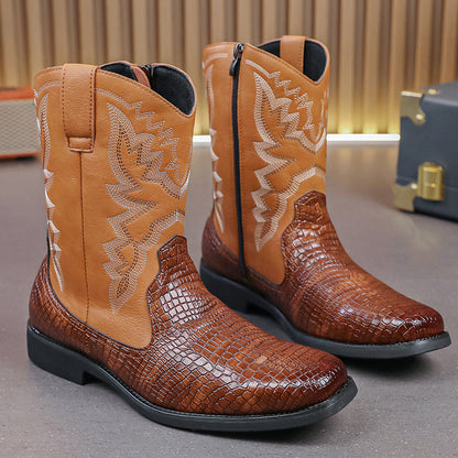 MLB LTHR-25 Embossed Western Boots - Sneakernational