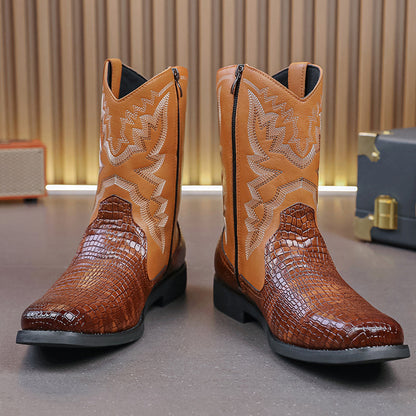 MLB LTHR-25 Embossed Western Boots - Sneakernational
