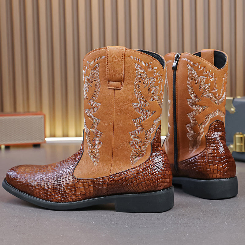 MLB LTHR-25 Embossed Western Boots - Sneakernational