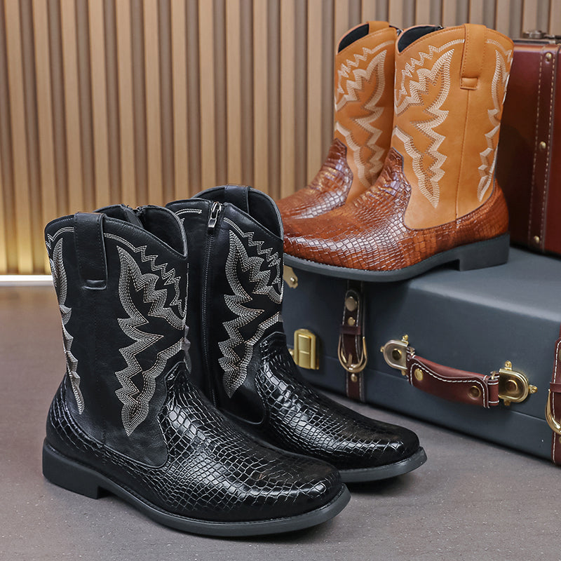 MLB LTHR-25 Embossed Western Boots - Sneakernational