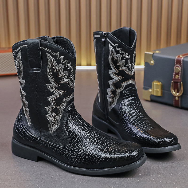 MLB LTHR-25 Embossed Western Boots - Sneakernational