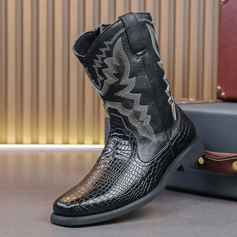 MLB LTHR-25 Embossed Western Boots - Sneakernational