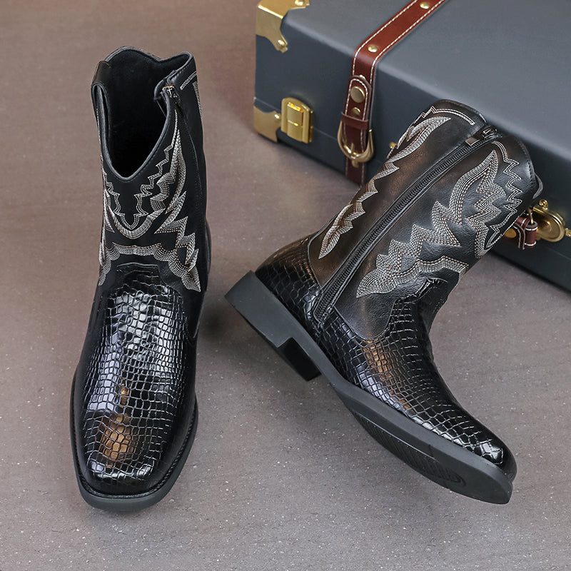 MLB LTHR-25 Embossed Western Boots - Sneakernational