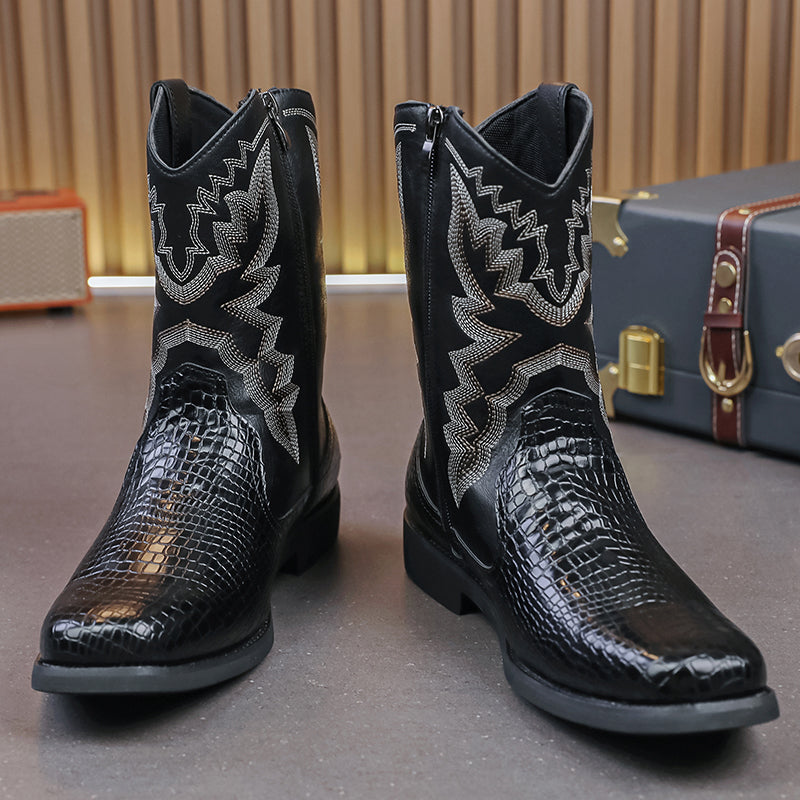 MLB LTHR-25 Embossed Western Boots - Sneakernational
