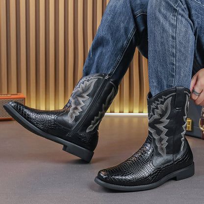 MLB LTHR-25 Embossed Western Boots - Sneakernational