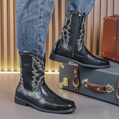 MLB LTHR-25 Embossed Western Boots - Sneakernational