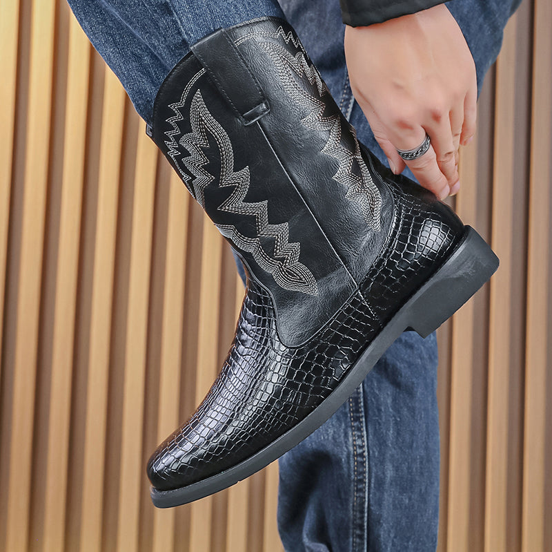 MLB LTHR-25 Embossed Western Boots - Sneakernational