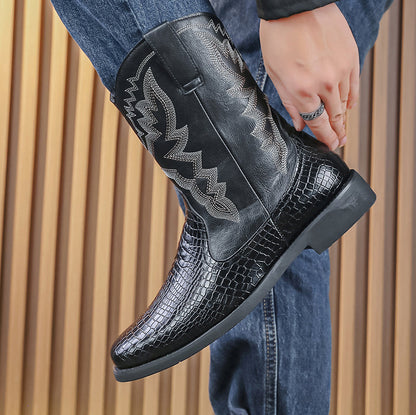 MLB LTHR-25 Embossed Western Boots - Sneakernational