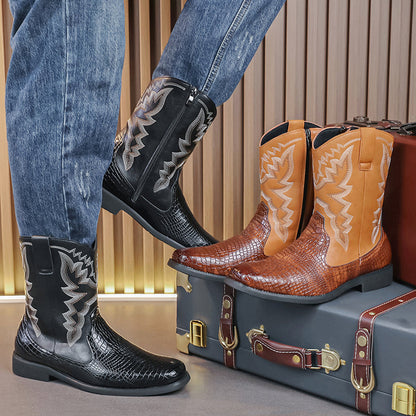 MLB LTHR-25 Embossed Western Boots - Sneakernational