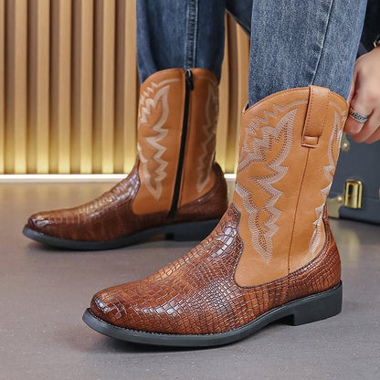 MLB LTHR-25 Embossed Western Boots - Sneakernational
