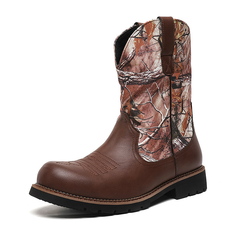 MLB LTHR-27 Camo Western Cowboy Boots - Sneakernational