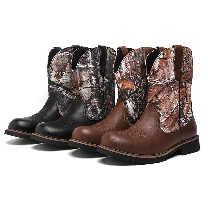 MLB LTHR-27 Camo Western Cowboy Boots - Sneakernational