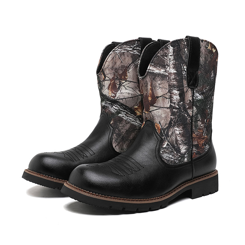 MLB LTHR-27 Camo Western Cowboy Boots - Sneakernational