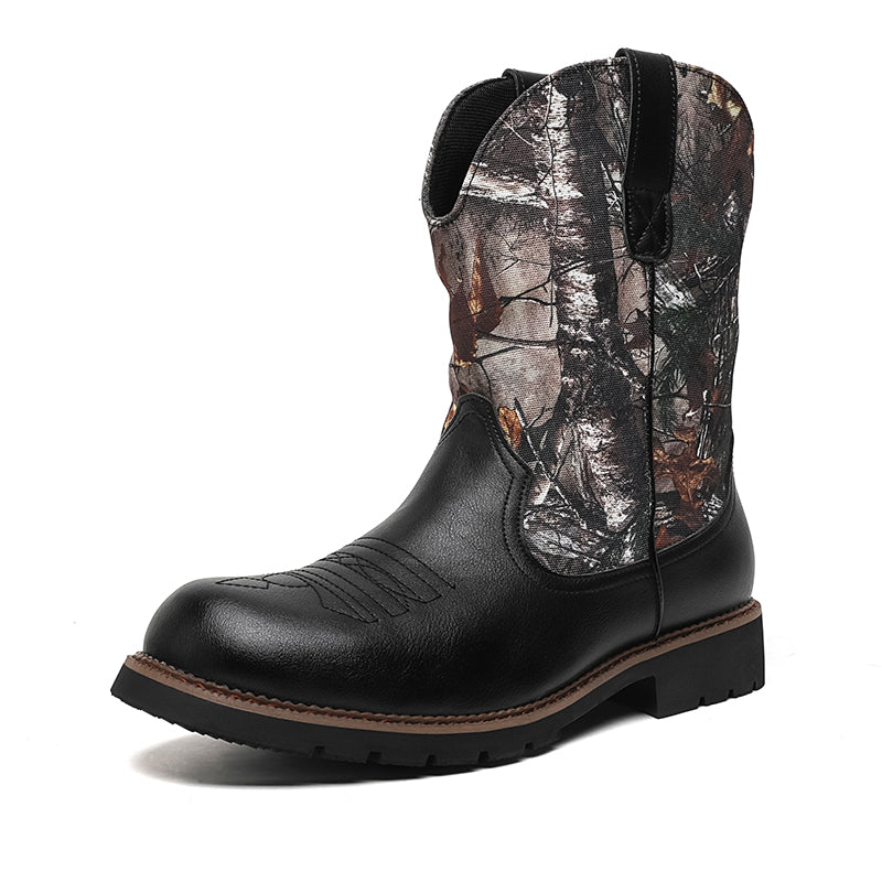MLB LTHR-27 Camo Western Cowboy Boots - Sneakernational