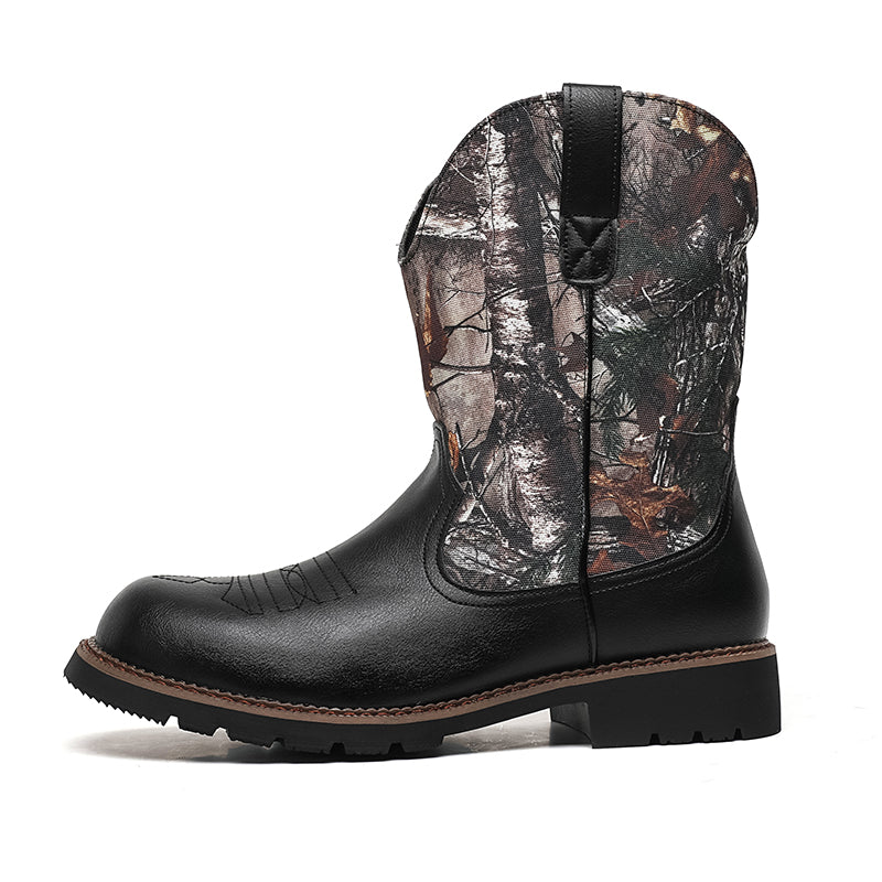 MLB LTHR-27 Camo Western Cowboy Boots - Sneakernational