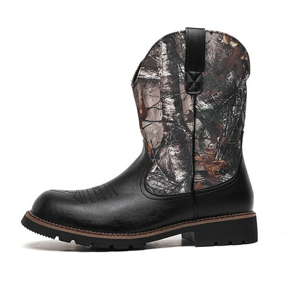 MLB LTHR-27 Camo Western Cowboy Boots - Sneakernational