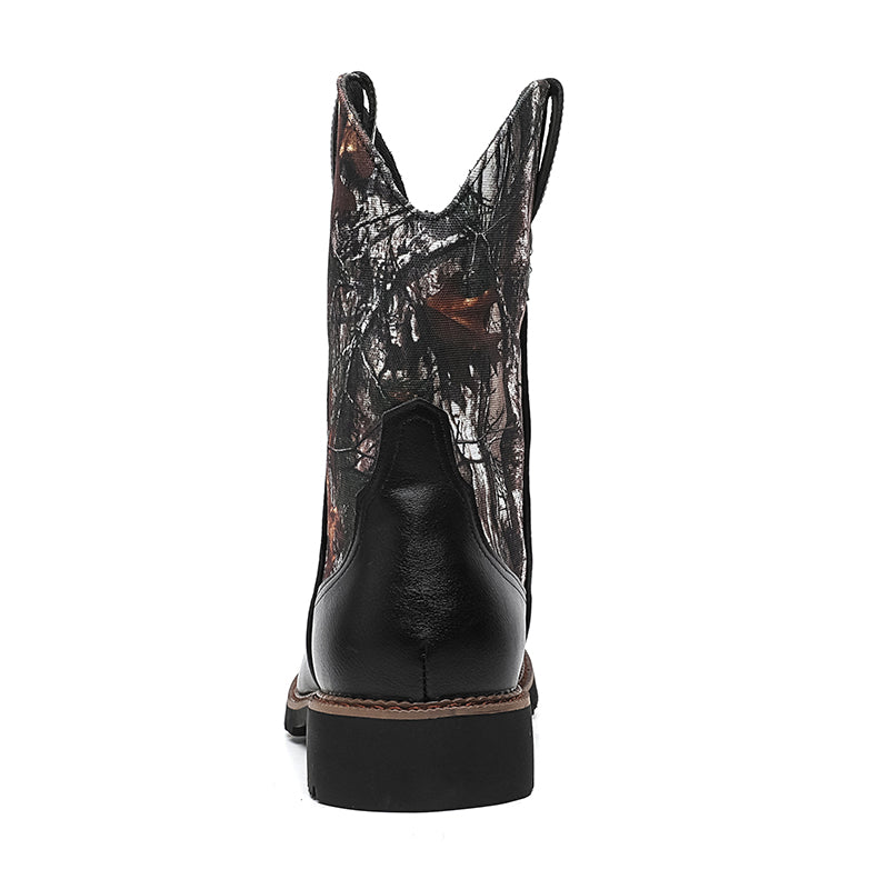 MLB LTHR-27 Camo Western Cowboy Boots - Sneakernational