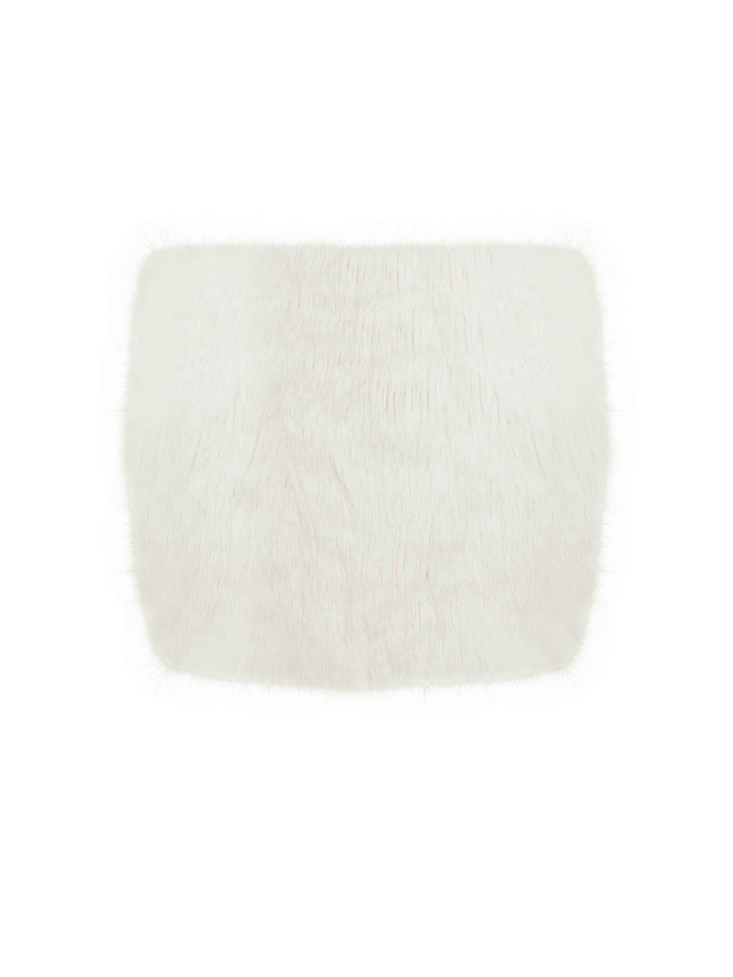 Narla Ivory Low-Waisted Fur Mini Skirt