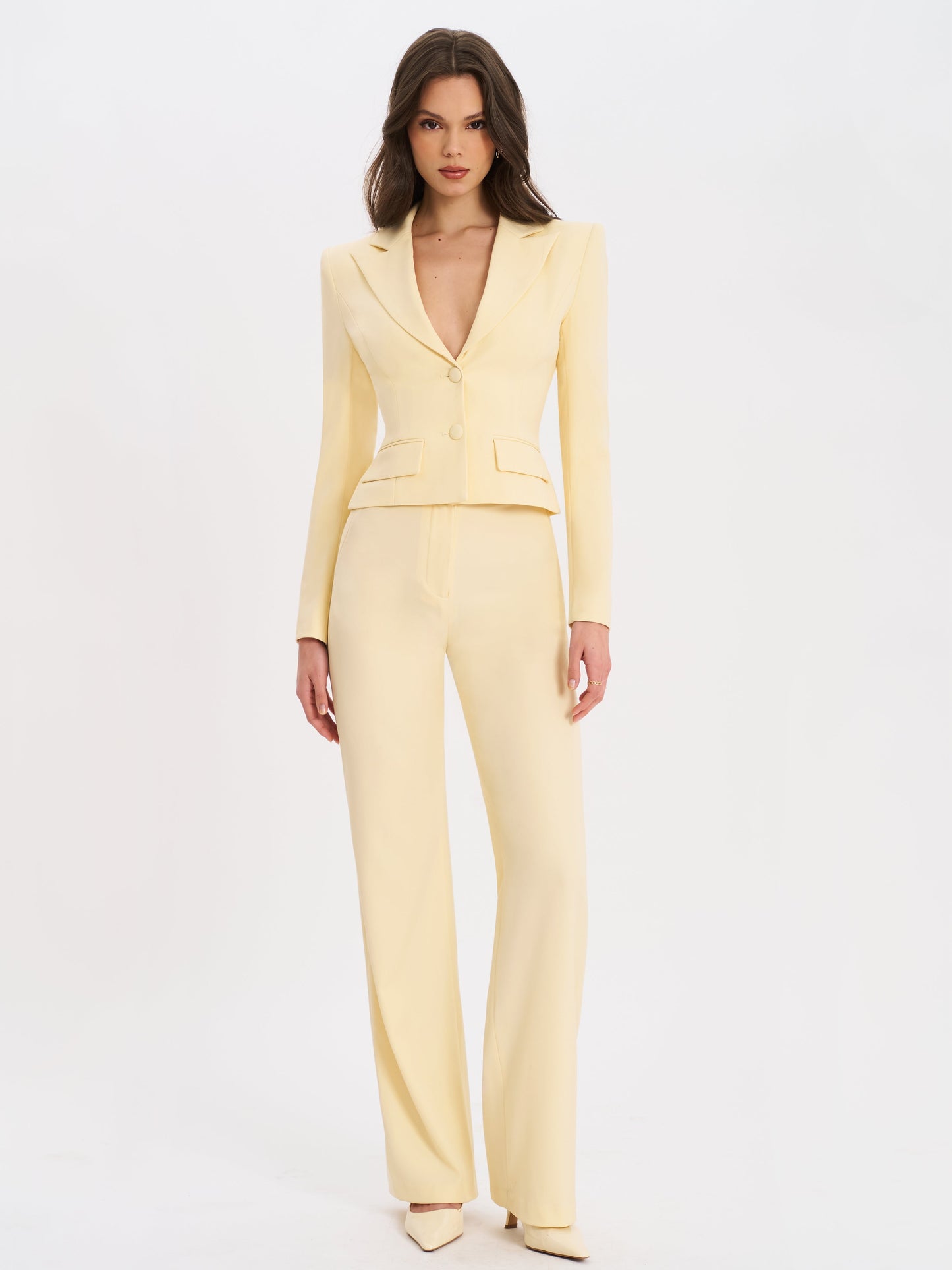 Quinne Butter Yellow Slim-fit Blazer