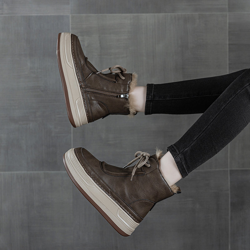 Athena Luxe Leather Winter Boots - Sneakernational