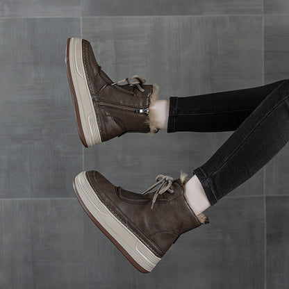 Athena Luxe Leather Winter Boots - Sneakernational