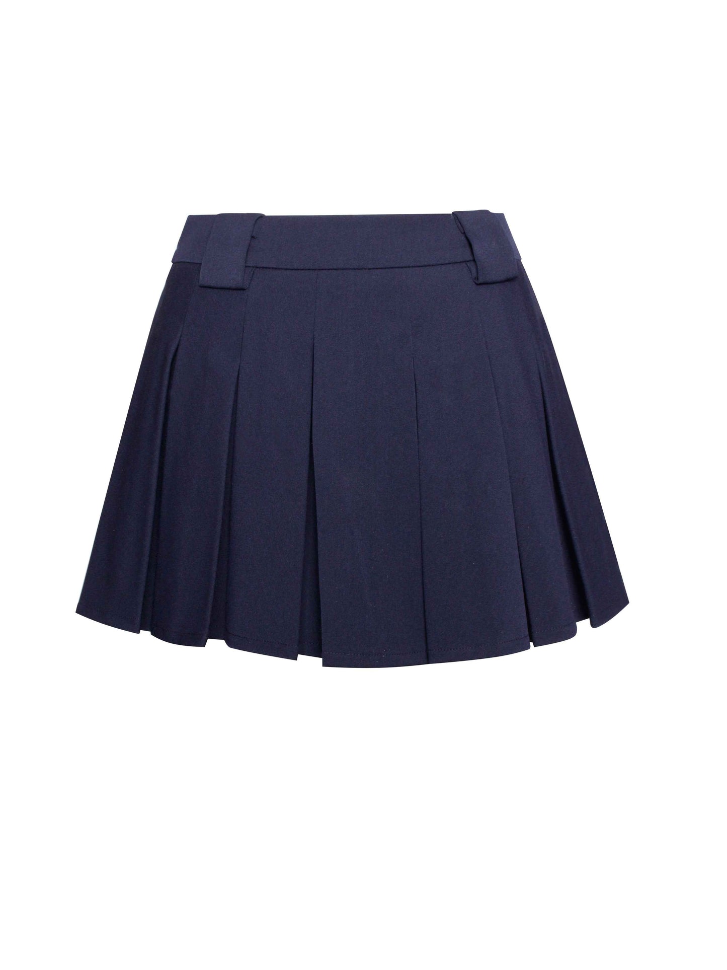 Nasya Navy Blue Pleated Mini Skort