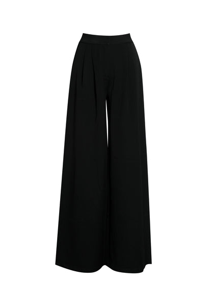 Aleeza Black Wide Leg Suit Pants