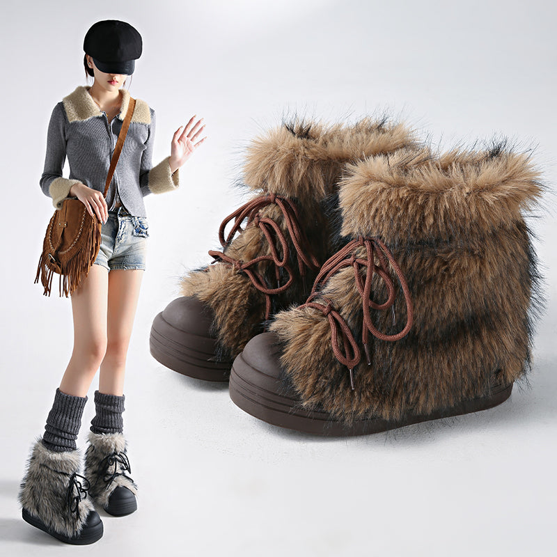 Hestia Fur Winter Boots - Sneakernational