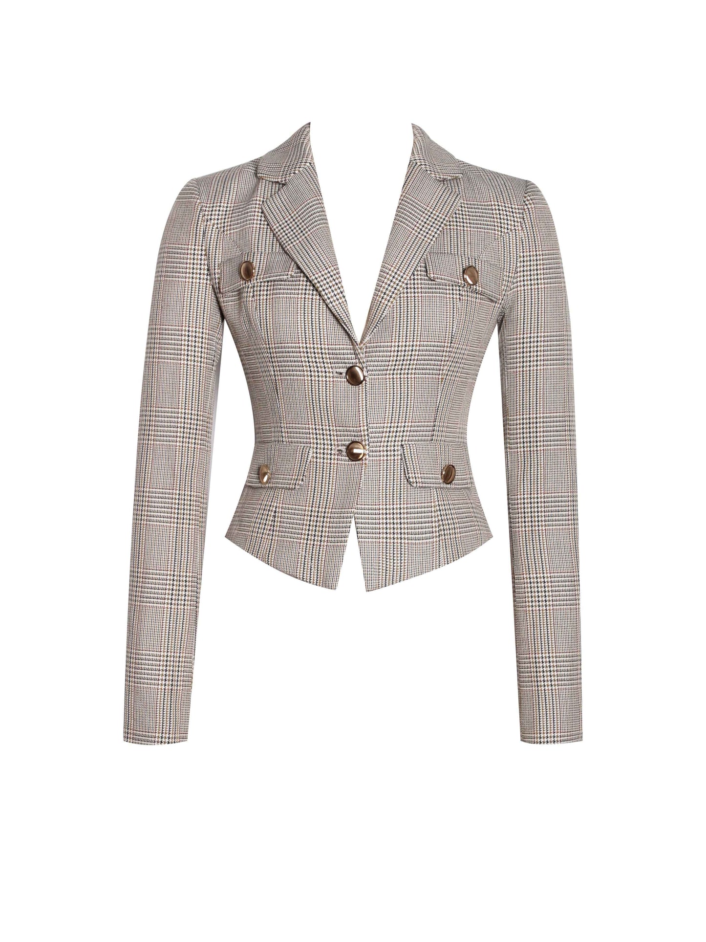 Oakley Brown Plaid Preppy Style Blazer Jacket