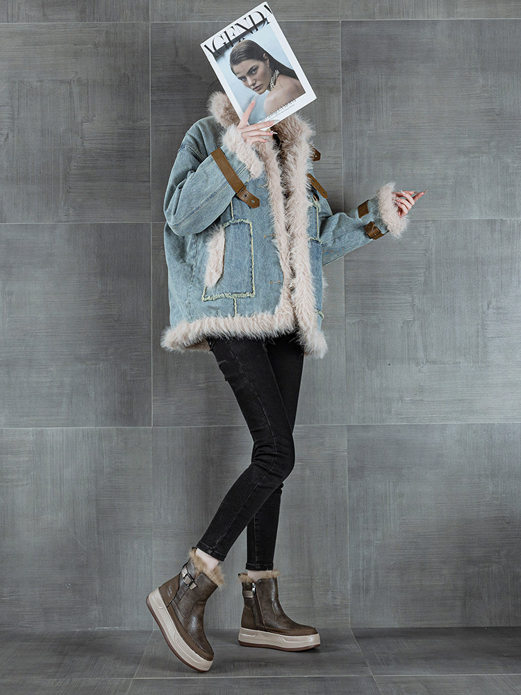 Selene Fur-Lined Ankle Boots - Sneakernational