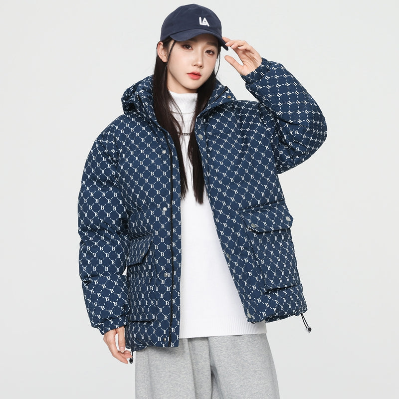 MLB LX05 Monogram Down Jacket - Imperial Navy - Sneakernational