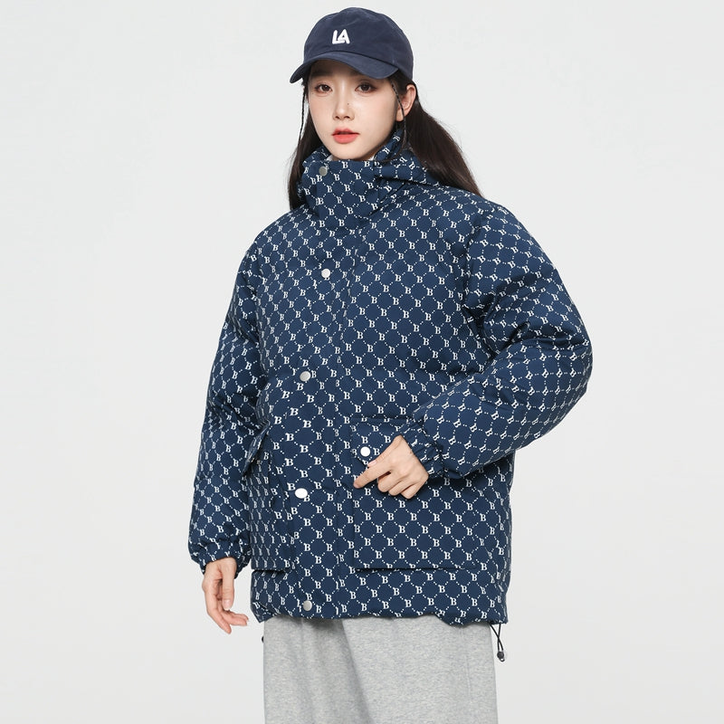 MLB LX05 Monogram Down Jacket - Imperial Navy - Sneakernational