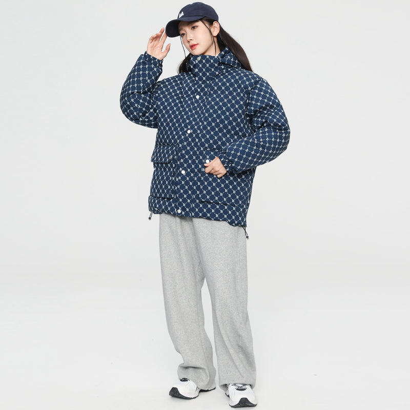 MLB LX05 Monogram Down Jacket - Imperial Navy - Sneakernational