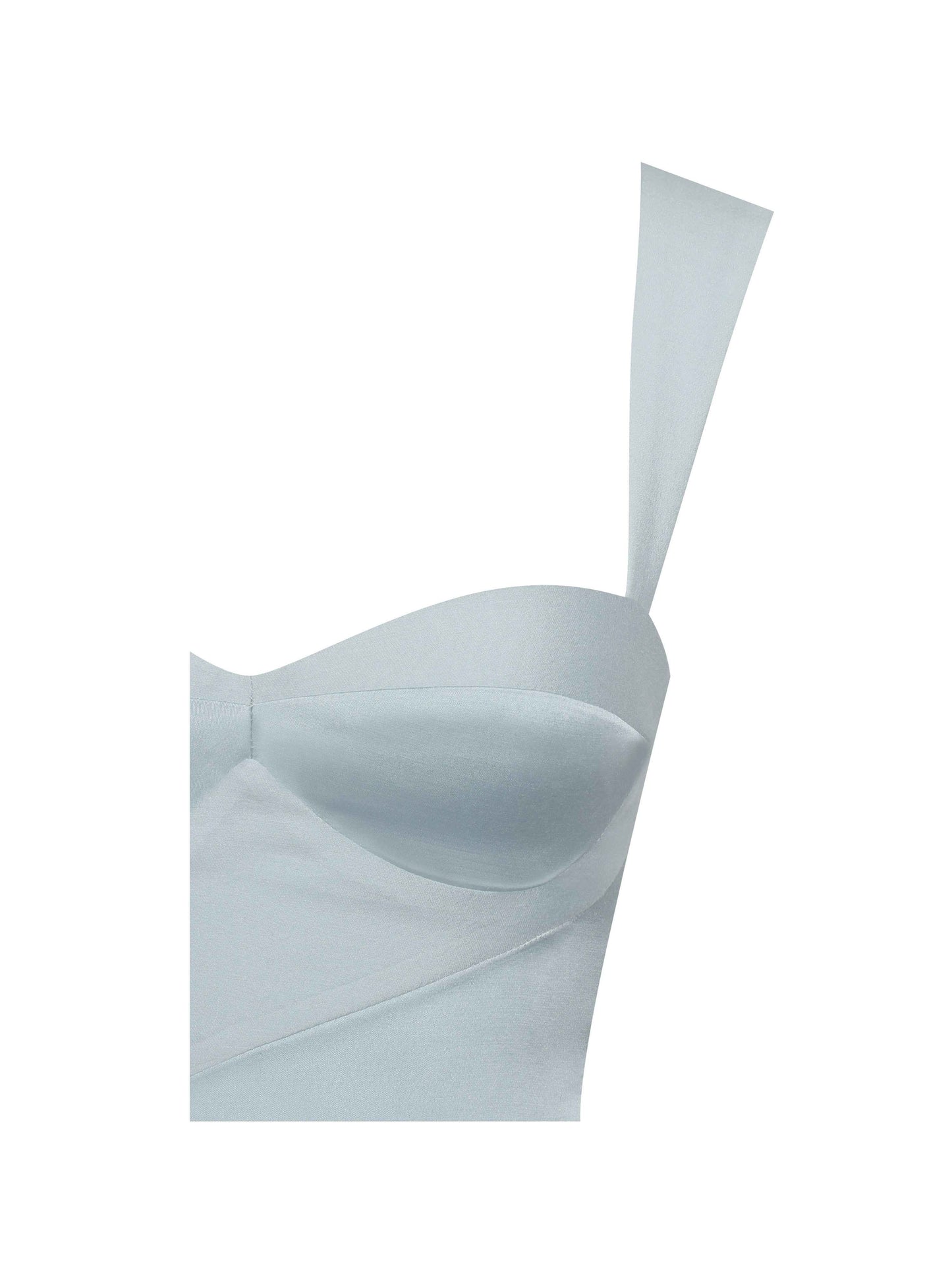 Yaffa Baby Blue Asymmetrical Mini Dress