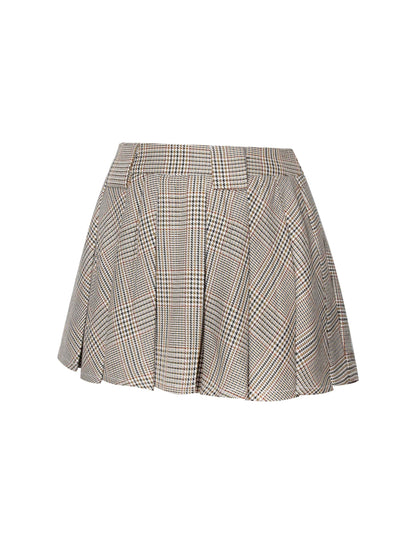 Oaklyn Plaid Pleated Mini Skort