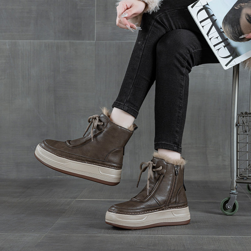 Athena Luxe Leather Winter Boots - Sneakernational